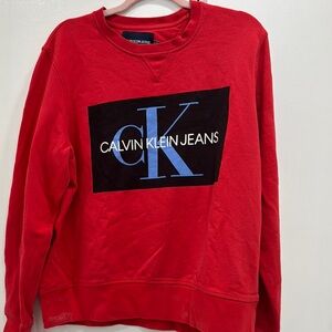 Calvin Klein Jeans Red Crewneck Sweater